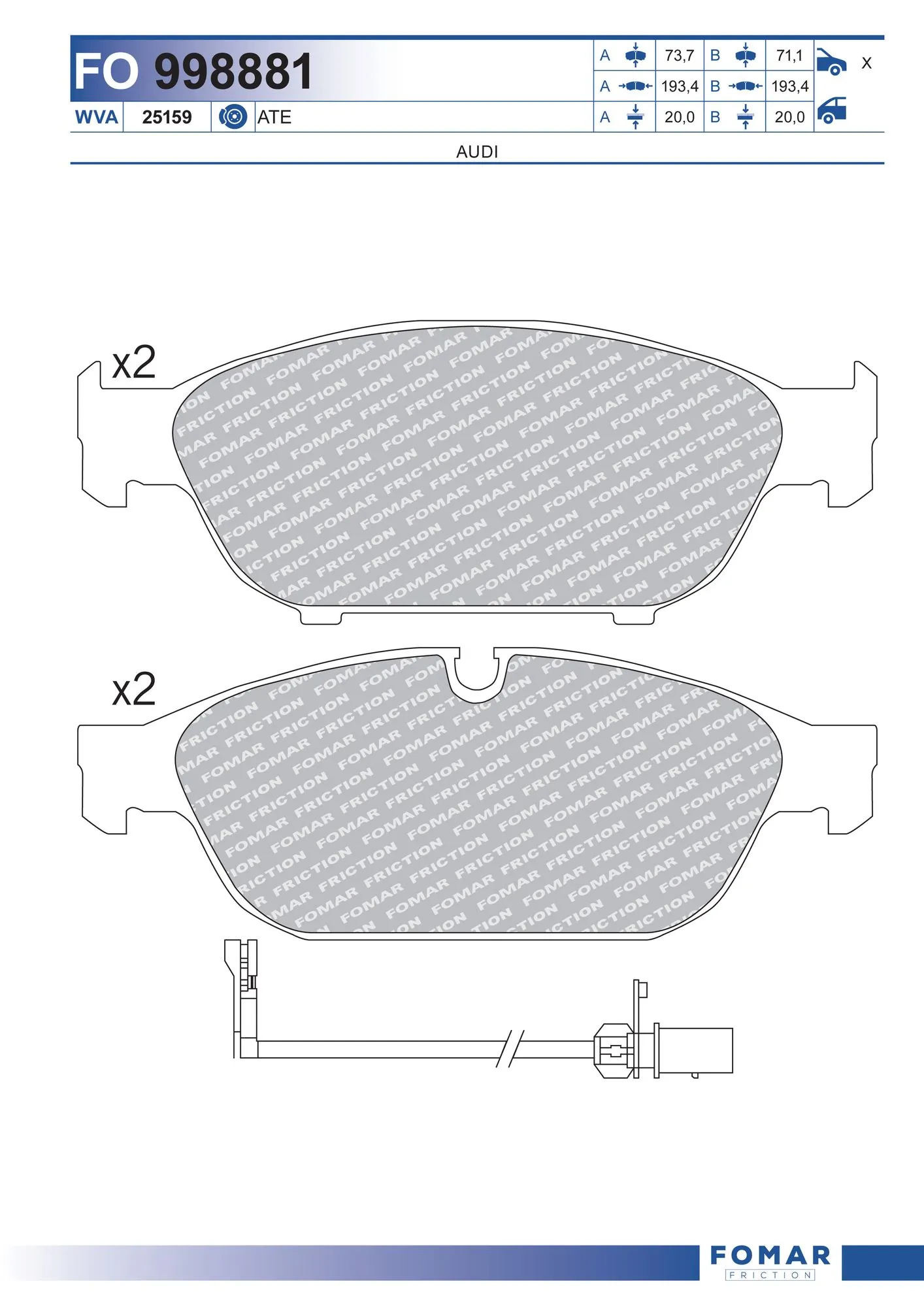 Brake Pad Set, disc brake